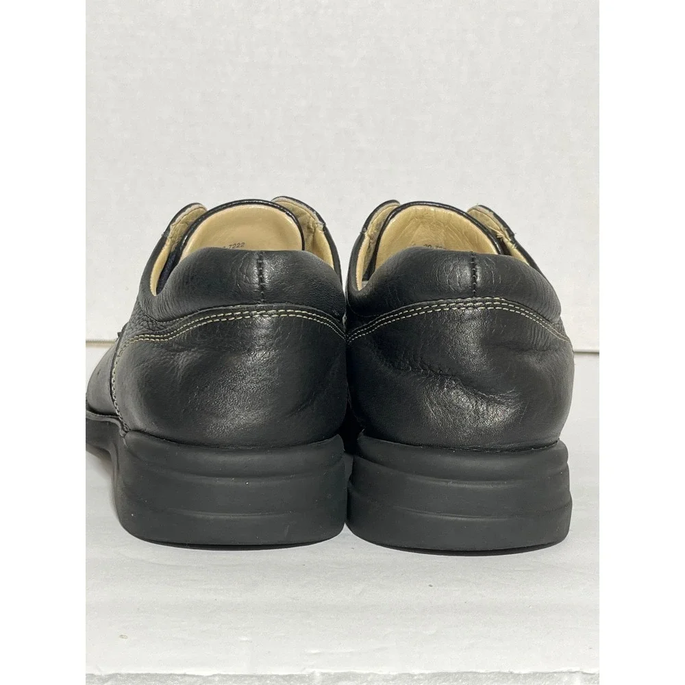 Johnston & Murphy Mens Black Leather Contrast Stitch Lace Up Oxford Shoes‎ 7.5